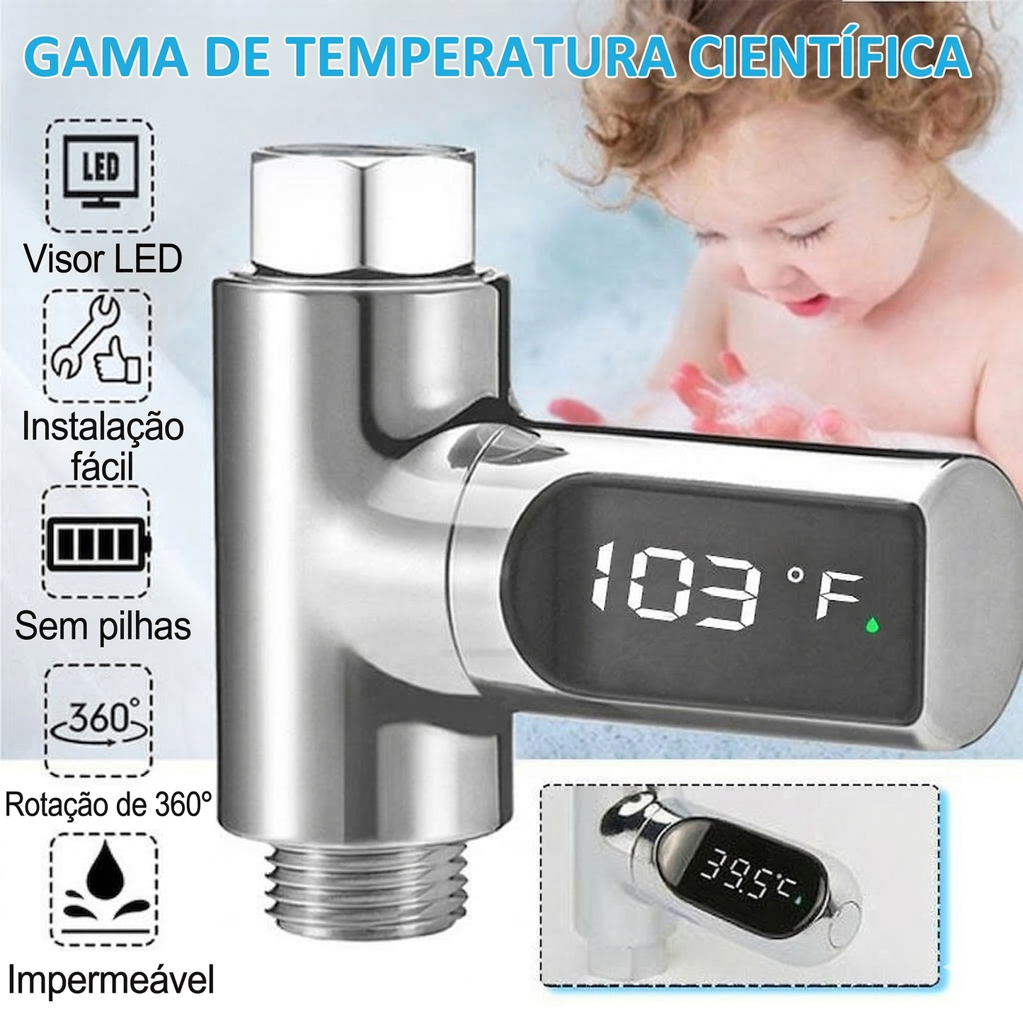 Termómetro Inteligente para Duche
